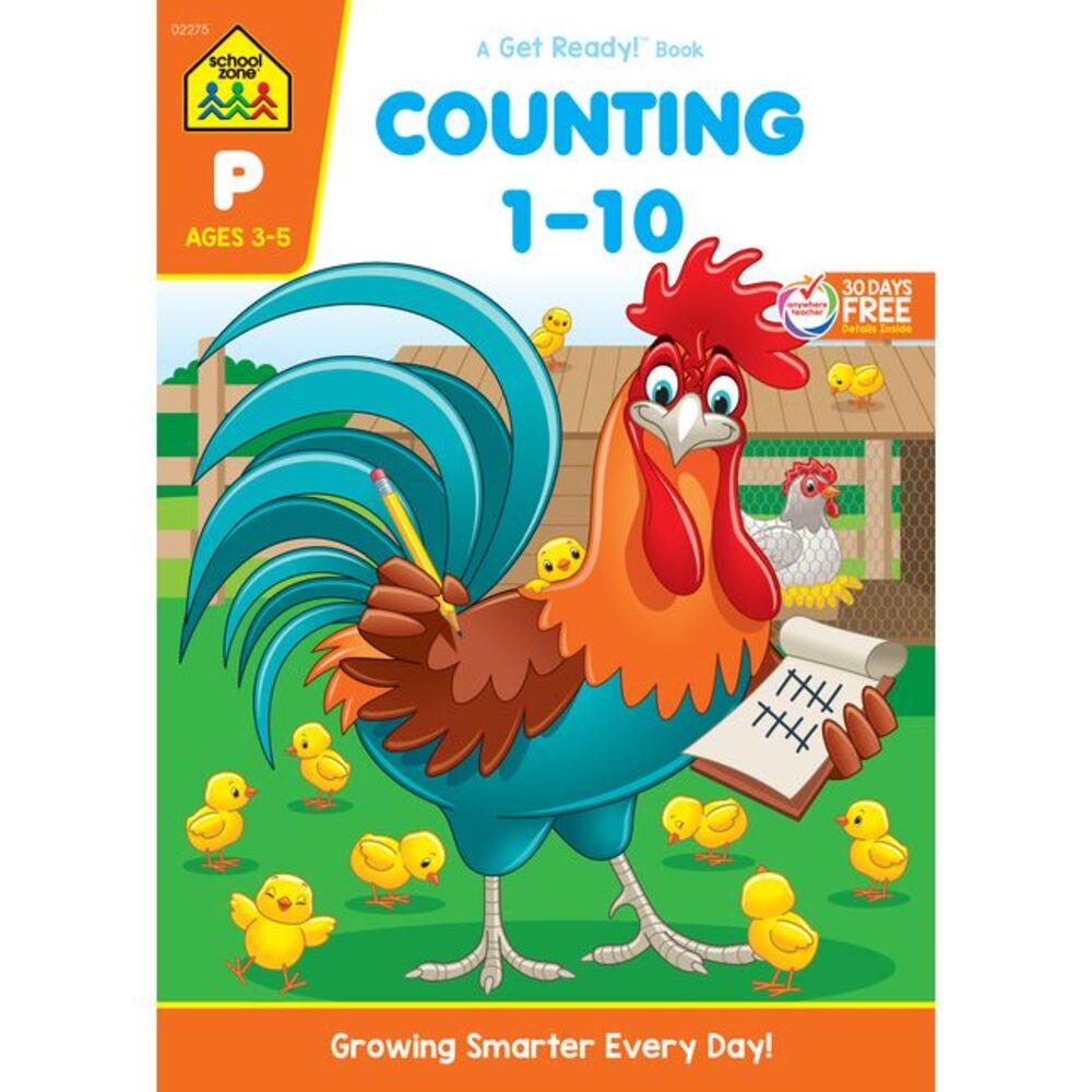 School Zone Counting 1-10 Workbook -- School Zone